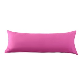 EVOLIVE Ultra Soft Microfiber Body Pillow Cover/Pillowcases 21"x54" with Hidden Zipper Closure (21"x54" Body Pillow Cover, Fuchisa Red)