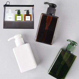 Travel shampoo bottle, plain cosmetic empty bottle, 150ml, 3-piece set, dark empty cosmetic container / 여행용 샴푸통 화장품 무지 공병 용기 150ml 3종 다크 공병 화장품용기