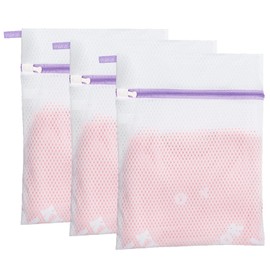 Polecasa Lead-free Premium Soft 125g Diamond Mesh Laundry Bags with Sturdy Zipper for Delicates – 3 Pack Medium Durable Laundry Wash Bags - Protect Clothes in Washing Machine - 12 x 16 Inches