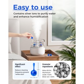 ZhenD 16 Pack Humidifier Cleaner Anti-Scale Balls: Stop White Dust, Extend Humidifier Life, Prevents Hard Water Build-Up, Easy Use