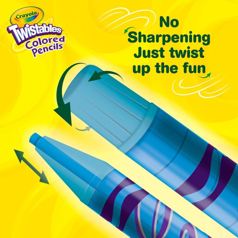 Crayola Twistables Colored Pencils Set 65 pieces (25 pencils +