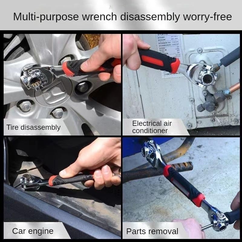 Universal Wrench 52 in 1 Socket Wrench Multifunction Wrench Tool