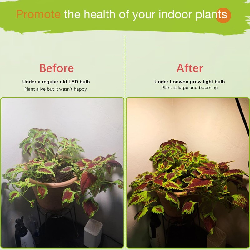 Lonwon LED Grow Lights for Indoor Plants Full Spectrum Grow
