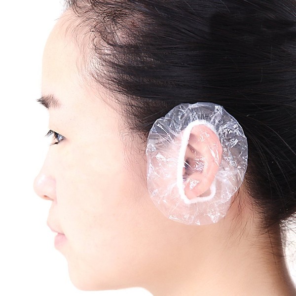 100PCS Disposable Hair Dyer Ear Protector Covers Shower Caps for