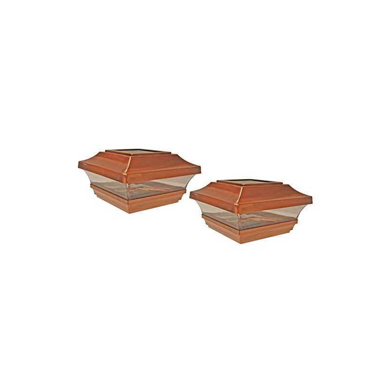 Woodway Solar Post Cap, in Copper, fits 3.5" Post, with