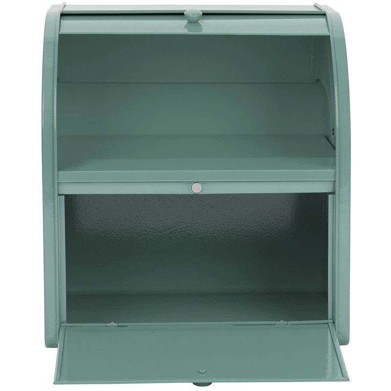 Pitmoly Stainless Steel Bread Box, 2 Layer Roll Top Bread