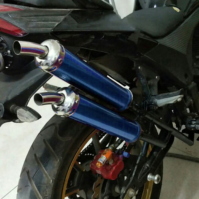 Stainless Steel Exhaust Muffler Silencer 20mm/0.8in Modified Parts for 2