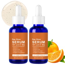 2PCS 20% Vitamin C Serum Korean, Anti Aging Face Serum with Hyaluronic Acid, Vit C serum to Reduce Wrinkles & Glow Skin, Dark Spot Remover for Face, Vitamin C Moisturiser for All Skin Types, 30ml × 2