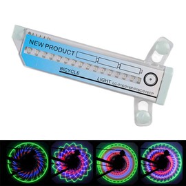 LED Bike Wheel Lights 32-Pattern Cycling Bicycle Lamp 32 LED Bike Equipment Cool Bicycle Accessories Bicycle Lights Vibration & Light Sensing 1pcs