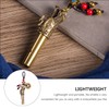 KOMBIUDA Elegant Keychain Pendant Whistle Brass Outdoor Survival Tool Dragon