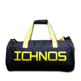 ICHNOS 25l Gym Sport Travel Duffle Active Bag with Handles and Shoulder Strap (Black)