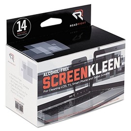 Read Right RR1291 ScreenKleen Alcohol-Free Wipes Cloth 5 x 5 14/Box