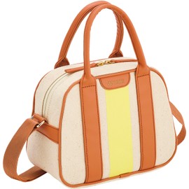 YONEX Tennis Bag, Water Repellent, Mini Shoulder Bag, White/Orange BAG2554
