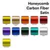 60"x240" (5FTx20FT) Honeycomb Carbon Fiber Satin Orange Vinyl Wrap Auto