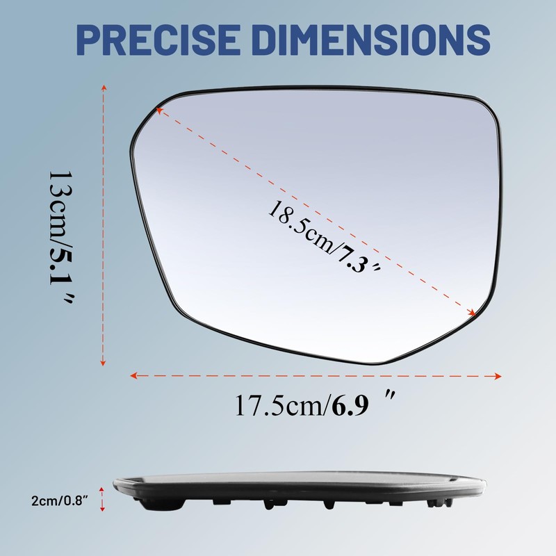 Driver Left Side Mirror Glass - Compatible with Honda Vehicles