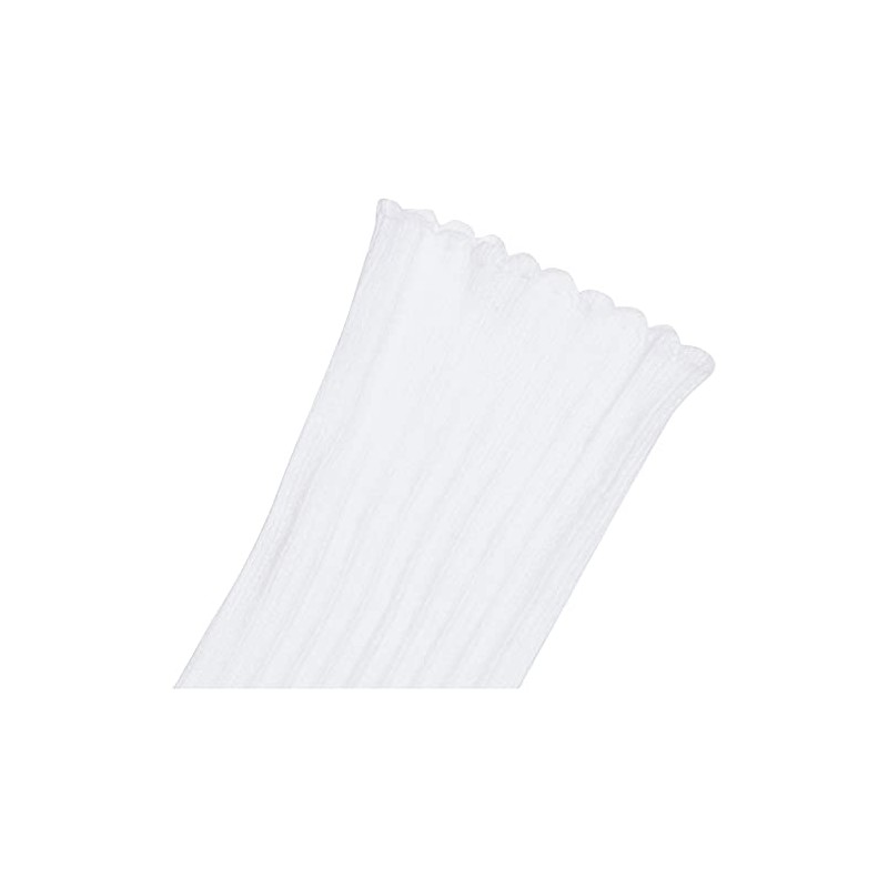 HUE Women's Scalloped Pointelle Sock, White,One size