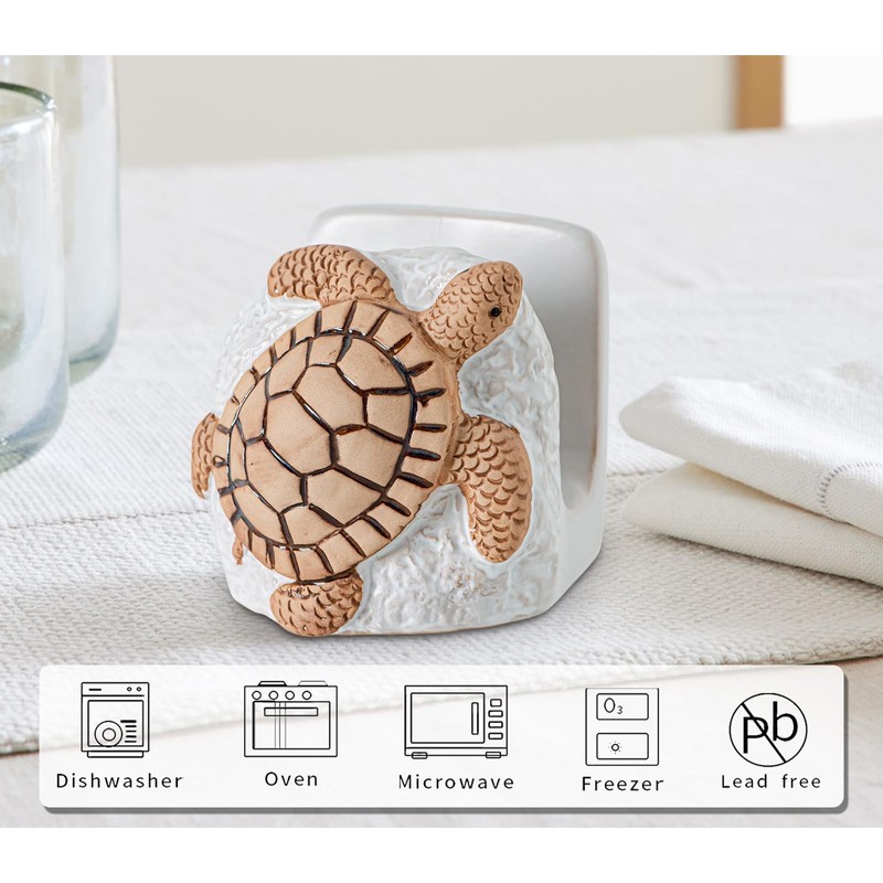 dgudgu Turtle Kitchen Sponge Holder for Kitchen Sink Ceramic Kitchen