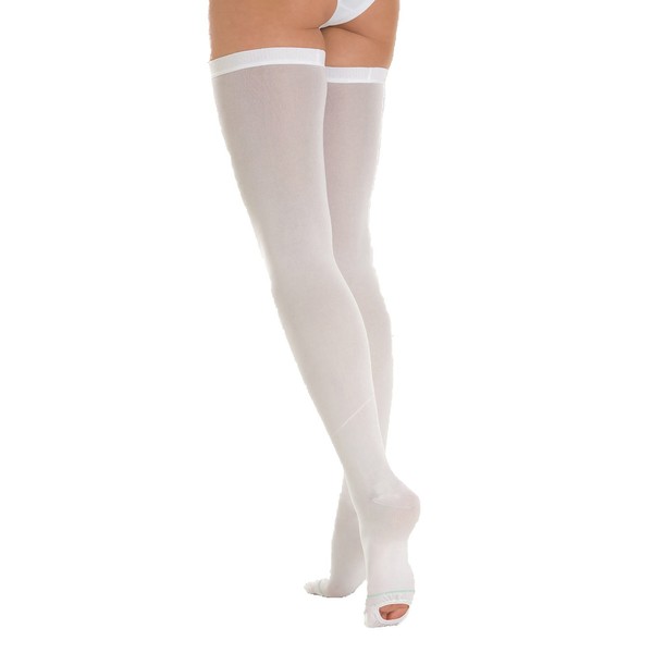 ITA-MED Anti Embolism Thigh Highs, 18 mmHg Light Compression Stockings Socks w/Opening, Medical Orthopedic Support Hose for Varicose Veins, Edema, Swelling, Soreness, Pains, and Aches, H-500 XL