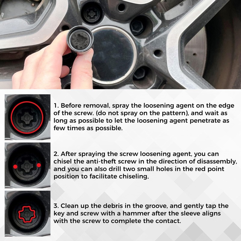 32PCS Wheel Locking Nut Key Kit Fit for Mercedes-Benz Lug