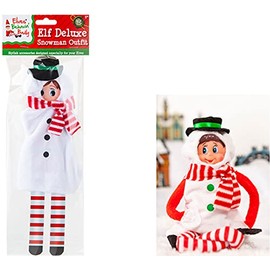QDS Naughty Christmas Elf Elves Clothes Costumes Outfits & Accessories (Snowman Outfit), Multicoloured