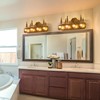 TOCHIC Rustic Bathroom Light Fixtures, 4 Lights Farmhouse Bathroom Vanity