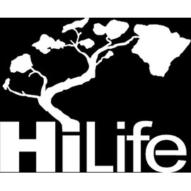 Hi Life Hawaii 9" White Tree Sticker Wall Art Decal Laptop Car Truck Window