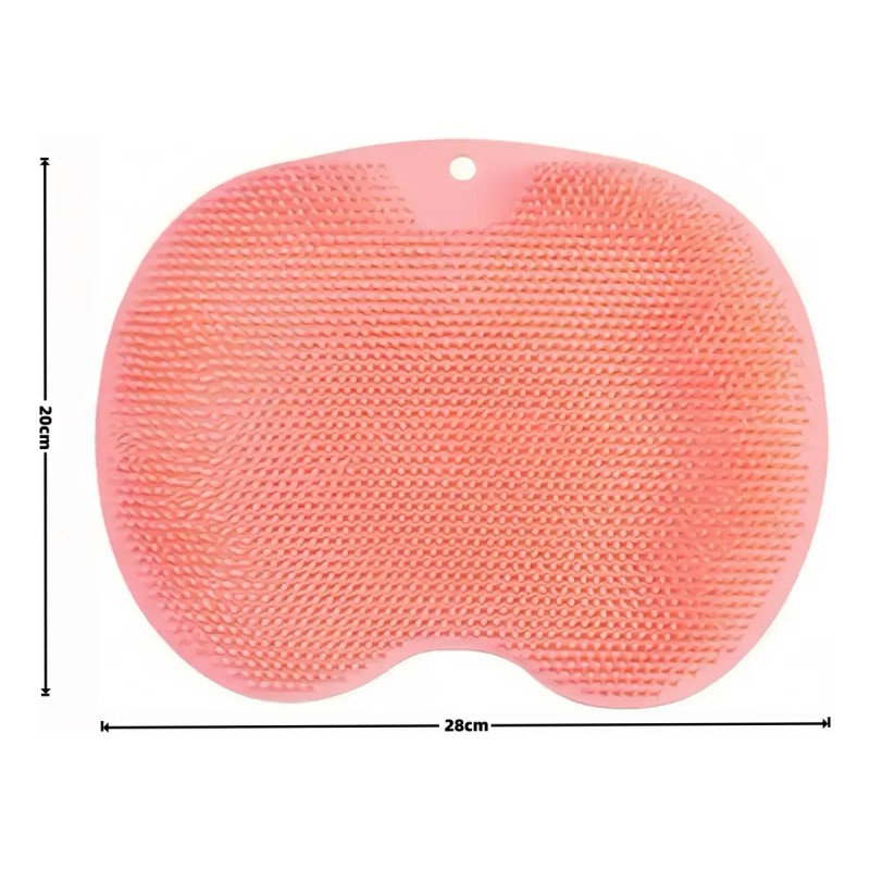 Almohadilla De Silicón Para Masaje Y Exfoliación De Espalda Rosa