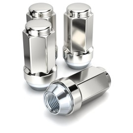 White Knight 3004ST-4 1/2"-20 Stainless Steel Capped Duplex Acorn Lug Nut, 4 Pack