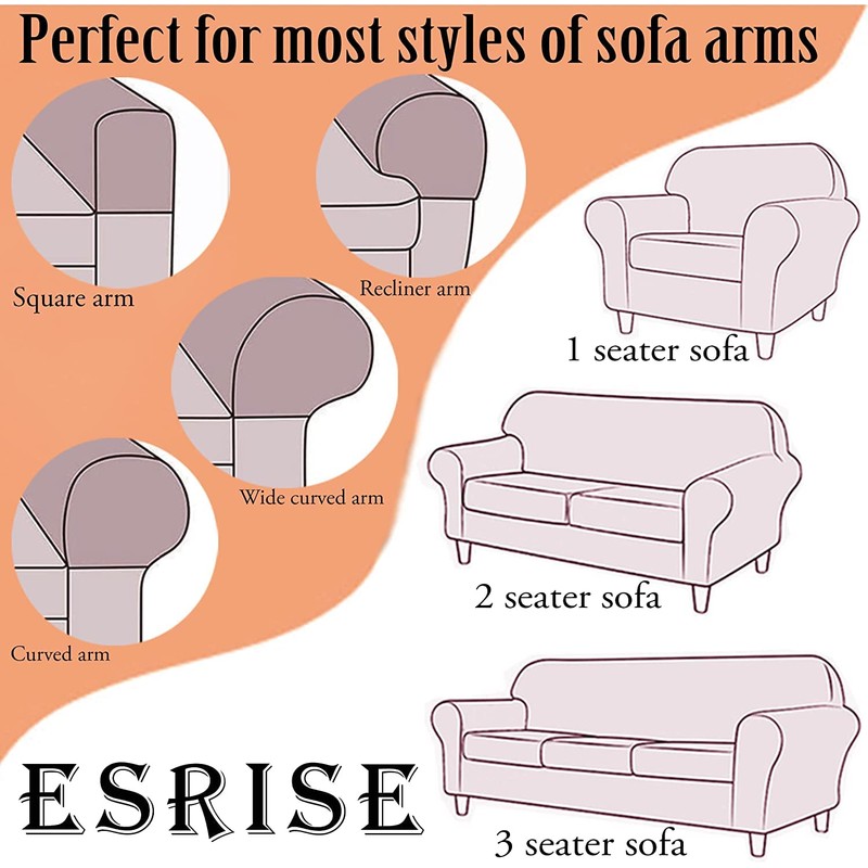 Sofa Arm Chair Covers, Couch Armrest Armchair Covers, Stretch Anti-Slip