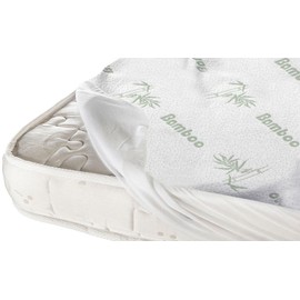 Queen- 100% Waterproof Bamboo Mattress Protector Ultra Soft Bamboo Fabric, Cooling, Noiseless Mattress Pad Covers - Hotel Quality Mattress Encasement/Deep Pocket Elastic Corner