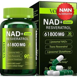 VCBIRD NAD Resveratrol Trans Resveratrol Glutathione Turmeric Turmeric 90 Tablets, 1 Count / VCBIRD NAD Resveratrol 트랜스 레스베라트롤 글루타치온 강황 터메릭 90정, 1개