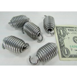 SherrodSurplus Lot 5 Internal Swivel Coil Extension Springs 2" Grip x .793" OD 5/16" / 8MM Hook