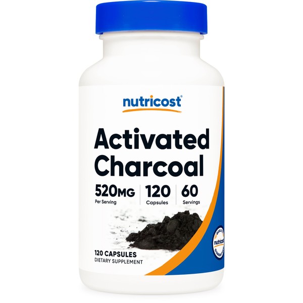 Nutricost Nutricost Activated Charcoal 520mg, 120 Capsules - Premium Powder,