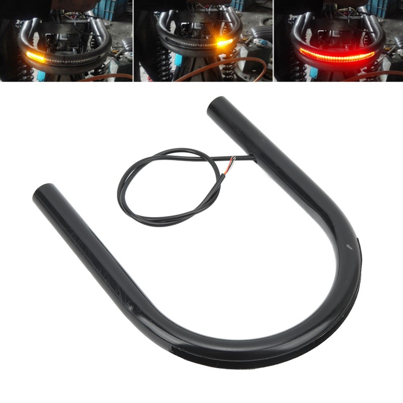 Motorcycle Rear Seat Frame Hoop Light Tail Brake Turn Singal