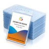 2.5x3.5 Inches Vertical Badge Holde Waterproof Clear ID Card Holder