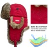Winter Trapper Hat for Men Women 100% Real Rabbit Fur