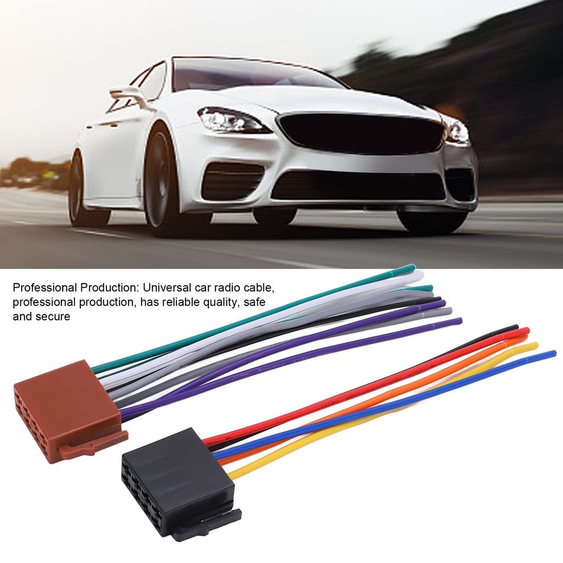 ISO Wiring Harness Adapter, Yctze 2Pcs/Kit ABS Metal Car Radio