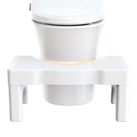 Heavy Duty Toilet Stool for Squatting, 6.7 Inch Non-Slip Plastic Poop Stool for Adults & Children, Bathroom Assistance Steps for Better Posture