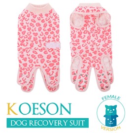 KOESON Dog Surgery Recovery Suit Female, Dog Recovery Suit Female Spay Dog Onesie for Surgery, Anti Licking Dog Surgical Suit Dog Body Suits After Surgery Dog Cone Alternative