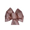 Rose Gold Glitter Glimmer Wired Holiday Wreath Bow (8, Large)