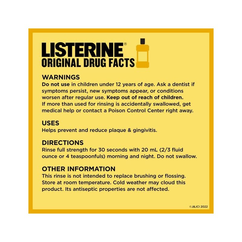 Listerine Original 250 mL (Pack of 3)