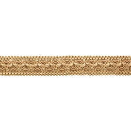 1" (2.5cm) Wide Vintage Decorative Gimp Braid Trim # 0100SG, Champagne Gold #83 (Champagne Gold) 5 Yard Value Pack (4.5m/15 ft)