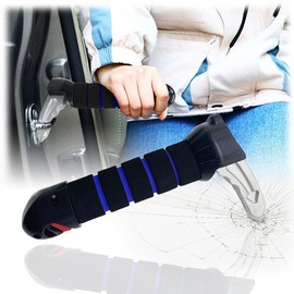 SALUDABLE Car In/Exit Grip Assistance Handle Handrail Nursing Escape Hammer for Elderly People (Blue)