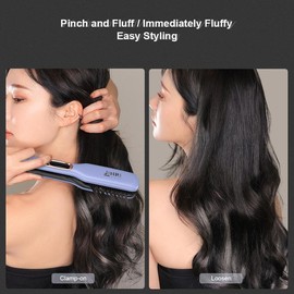 JINRI Professional Volumizing Ceramic Hair Iron，Adjustable Temp，360 ° Tail Rotation，Lasting Hair Volume，for Short Or Thin Hair，Purple waver be stope