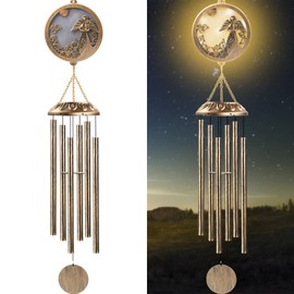 OKAIMEIMEIO Wind Chimes, Solar Angel Wind Chimes Deep Tone, Memorial Gift for Mom/Grandma/Women, Windchimes Outdoor Clearance, Mother Garden/Patio/Yard Decor