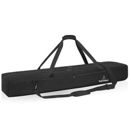 50" Multifunctional Tripod Bag, Heavy Duty Tripod Carrying Case with Dual Compartment for Music Stand, Mic Stand, Speakers Stand, Tripods, Lights, Boom Stand, Cameras, Monopods Stand