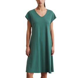 Marc O'Polo Women's Jersey Dress with Stretch Content Knee-Length, Summer Pine, S