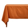 HOMESCAPES Orange Table Cloth, Plain Cotton Tablecloth, Square, Handcrafted &