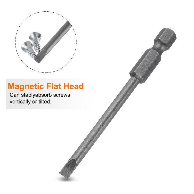 QUARKZMAN 5 Pieces Flat Head Slotted Tip Screwdriver Bits Set