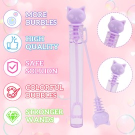 LOMIMOS 36Pcs Mini Bubble Wands,Cat Bubble Wands Party Favors for Kids School Classroom Exchange Prizes Gifts Party Bag Stuffers Holiday Outdoor Toys Goodie Bag Filler